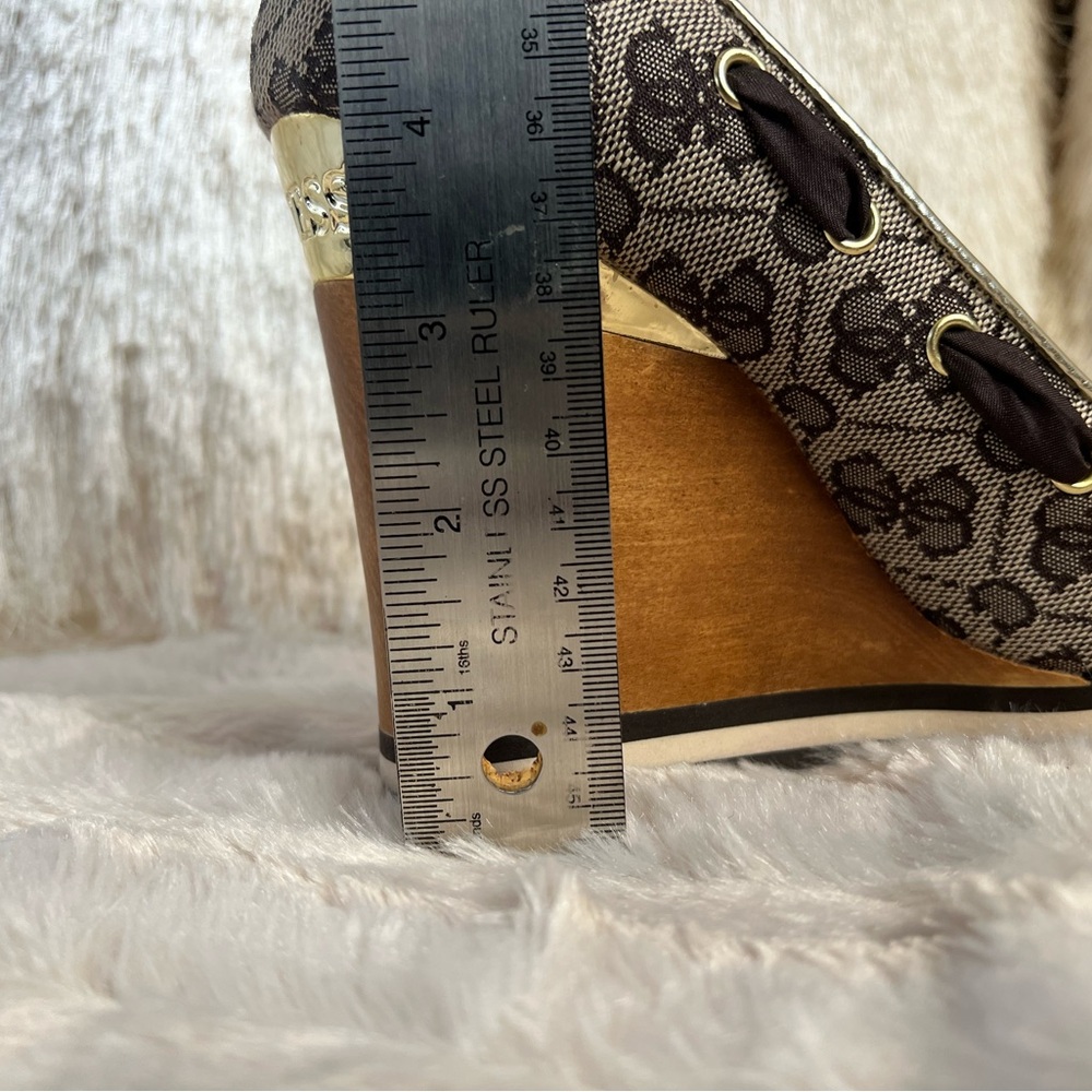 Guess Women's Wedges with Gold and Brown Accents - Picture 16 of 16